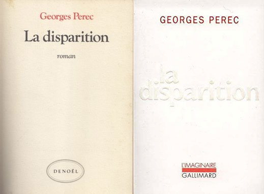 La disparition George Perec